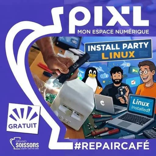 Illustration de l'événement : Venez réparer vos objets au Repair Café PIXl GrandSoissons