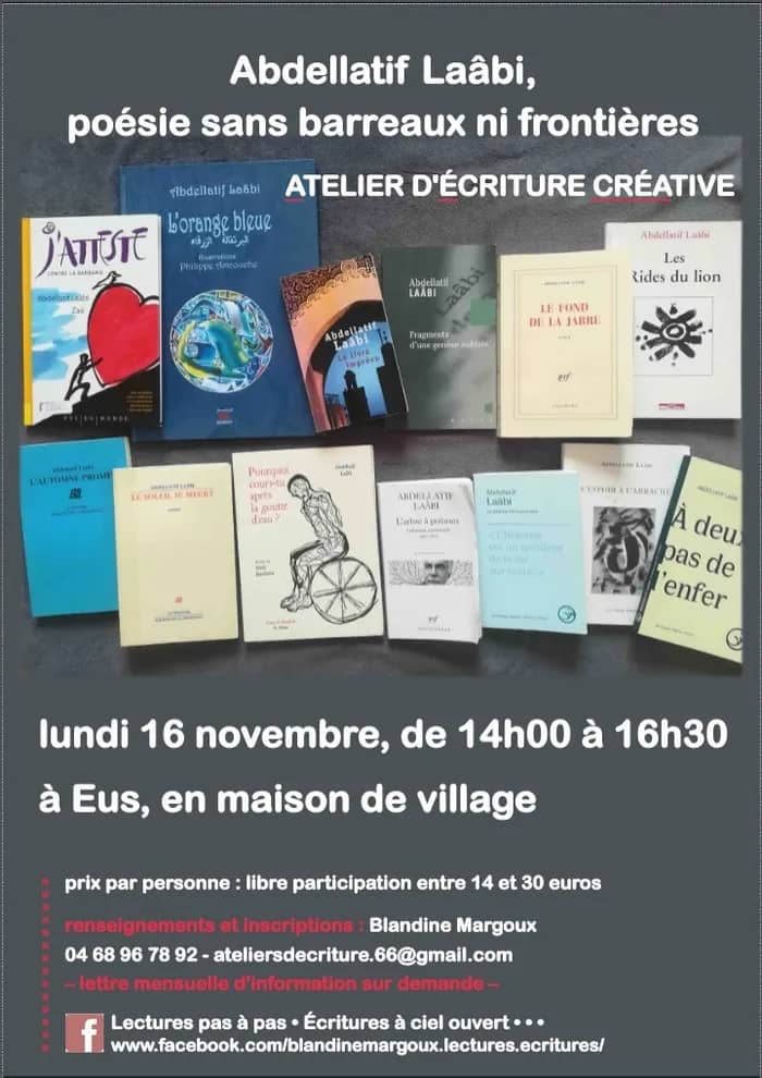 Illustration de l'événement : Abdellatif Laâbi, poésie sans barreaux ni frontières • Atelier d'écriture