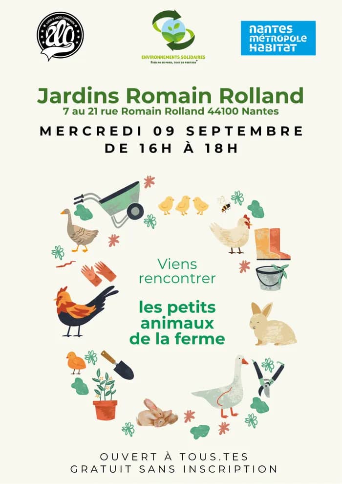 Illustration de l'événement : Venez rencontrer les petits animaux de la ferme et découvrir le jardin partagé!