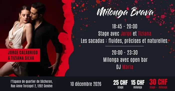 Illustration de l'événement : Milonga Brava avec Jorge Calabrigo & Tiziana Silva