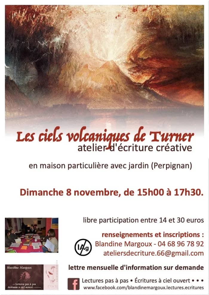 Illustration de l'événement : Les ciels volcaniques de Turner • Atelier d'écriture