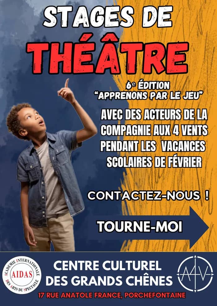 Illustration de l'événement : Stages de théâtre pendant les vacances scolaire de février