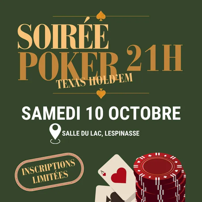 Illustration de l'événement : Soirée POKER ! Samedi 10 Octobre