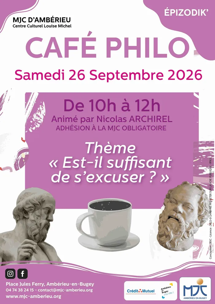 Illustration de l'événement : Café Philo « Est-il suffisant de s'excuser ? »