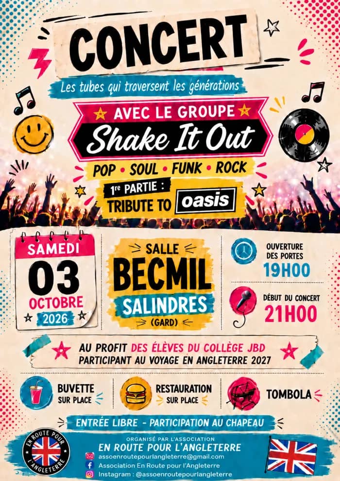 Illustration de l'événement : Concert du groupe "Shake It Out"