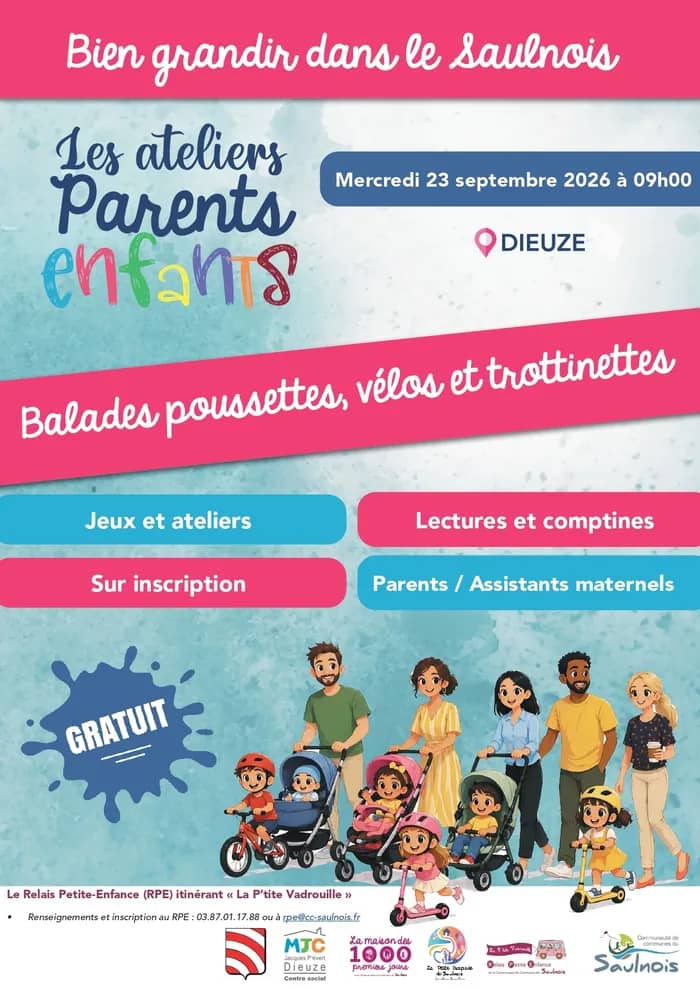 Illustration de l'événement : Balade poussette - Vélo - Trottinettes