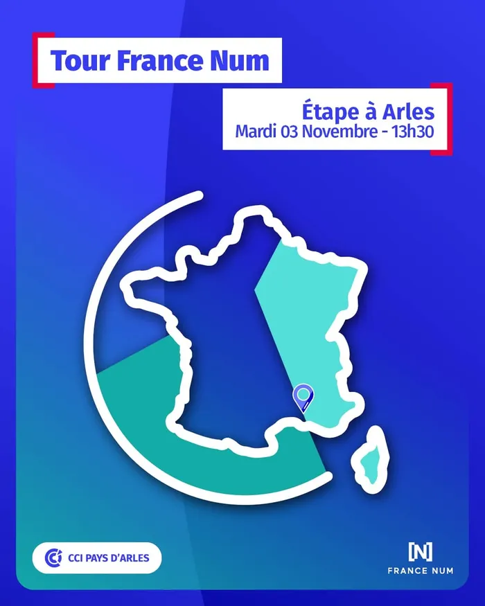 Illustration de l'événement : Le Tour France Num fait étape à Arles le 3 novembre 2026