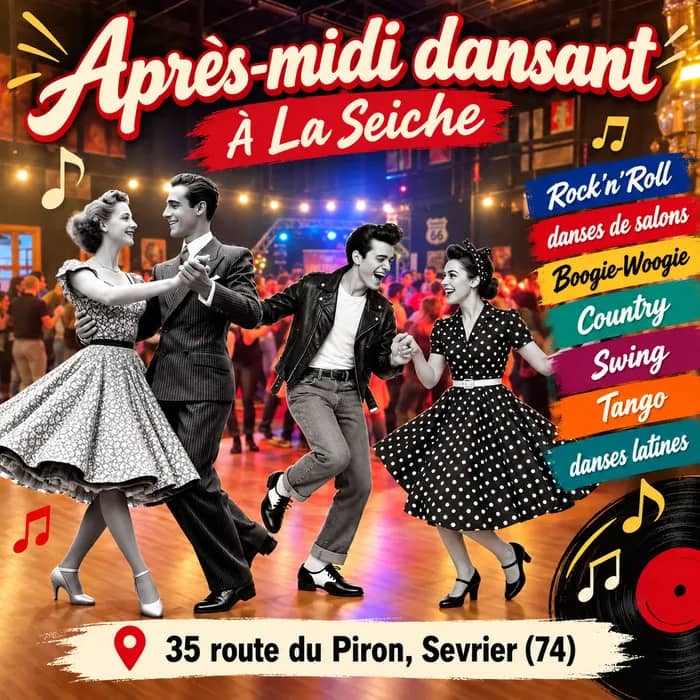 Illustration de l'événement : Soirée et après-midi dansant à la Seiche Sevrier (Annecy, 74)