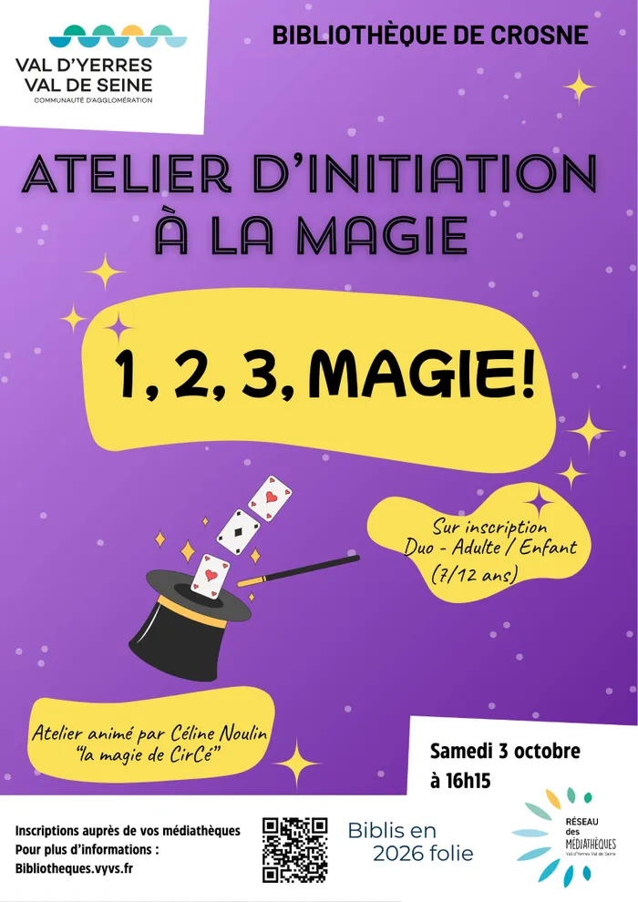 Illustration de l'événement : Atelier d'initiation à la magie : « 1, 2, 3 MAGIE »