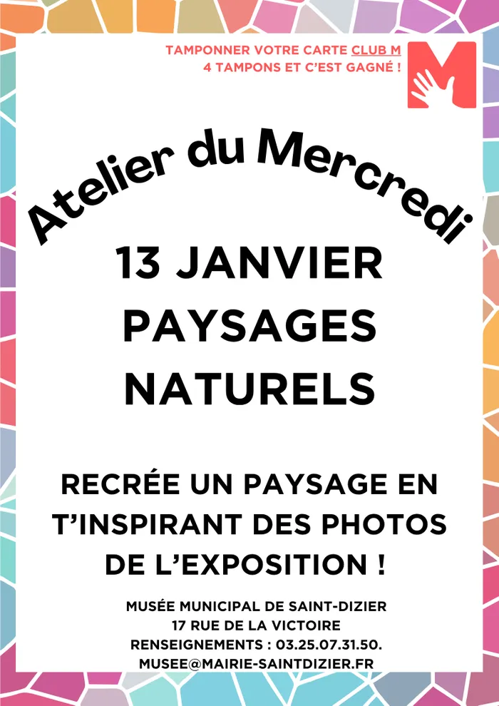 Illustration de l'événement : Atelier du Mercredi : paysages naturels