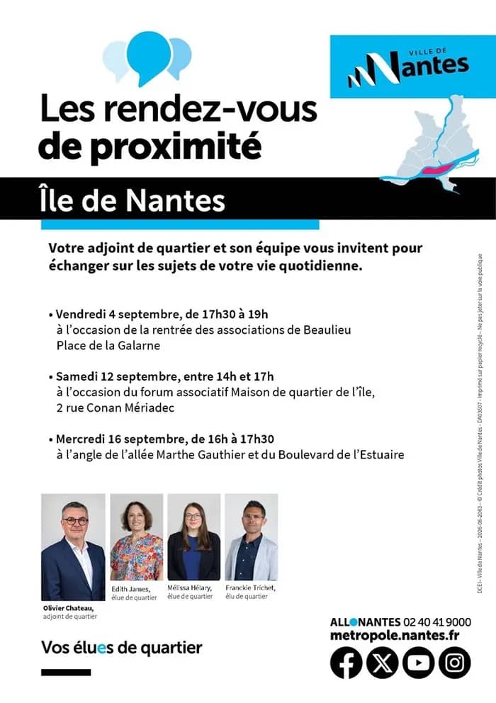 Illustration de l'événement : Les élues et élus à votre rencontre - Quartier Île de Nantes