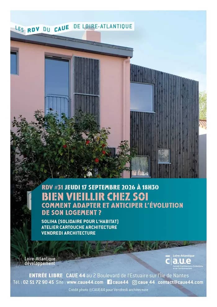 Illustration de l'événement : RDV du CAUE de Loire-Atlantique #31 - Bien vieillir chez soi