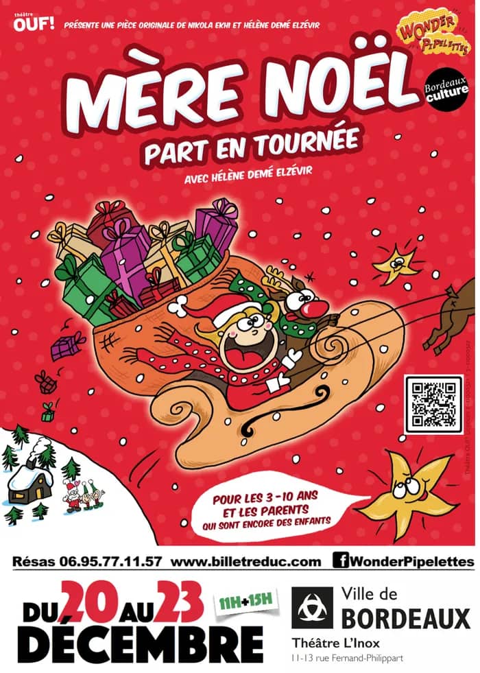 Illustration de l'événement : Mère Noël part en tournée (jeune public 3-12 ans)