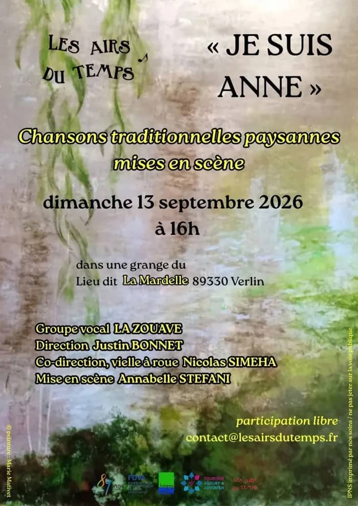 Illustration de l'événement : Concert de La Zouave "Je suis Anne"