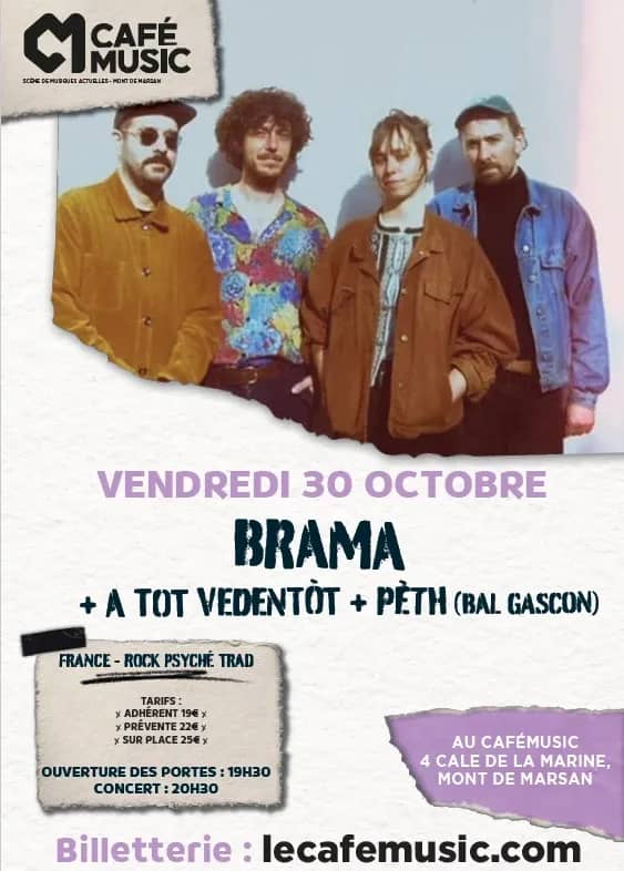 Illustration de l'événement : Concert BRAMA + PÈTH + A Tot Vedentòt