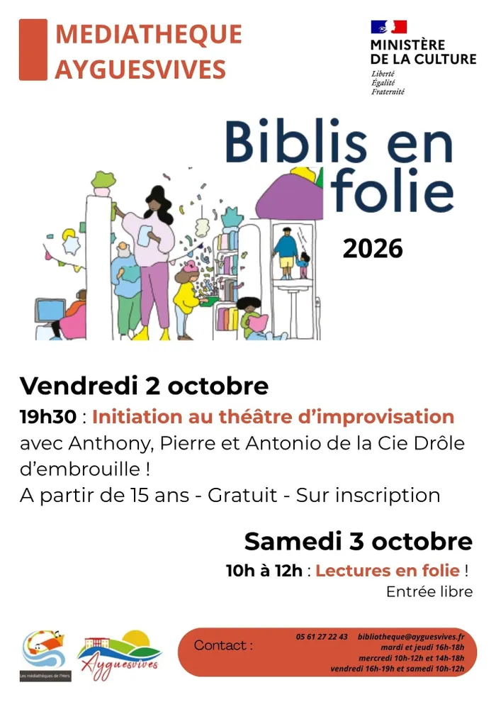 Illustration de l'événement : Initiation au théâtre d'improvisation théâtrale