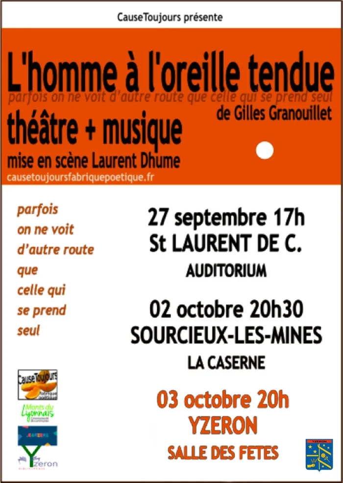 Illustration de l'événement : THEATRE/MUSIQUE "L'HOMME A L'OREILLE TENDUE"