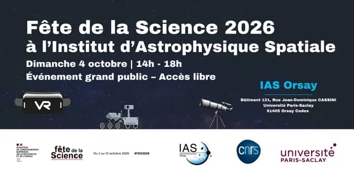 Illustration de l'événement : Fête de la Science à l'Institut d'Astrophysique Spatiale - Université Paris-Saclay