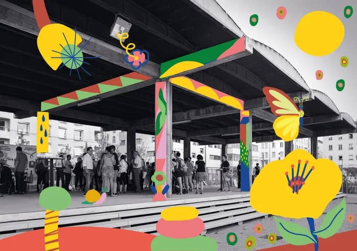 Illustration de l'événement : Donne des couleurs à ton quartier de la Confluence à Lyon (œuvre participative et artistique)