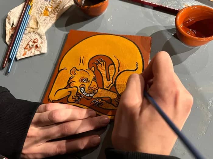 Illustration de l'événement : Atelier d’initiation à la détrempe médiévale sur bois par Michel Desmier