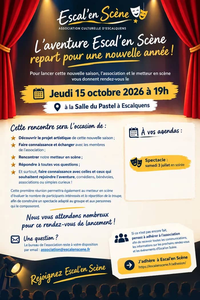 Illustration de l'événement : Réunion d'information Escal'en Scène 2027