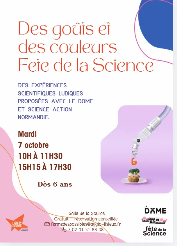 Illustration de l'événement : Atelier scientifique Des goûts et des couleurs