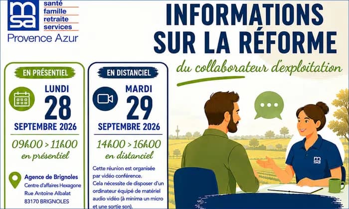 Illustration de l'événement : 83 - Réunion d'information sur le statut de conjoint collaborateur