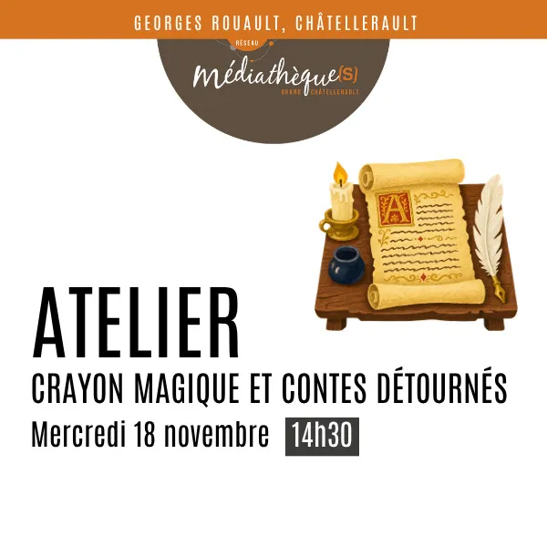 Illustration de l'événement : Crayon magique et contes détournés : atelier d'écriture