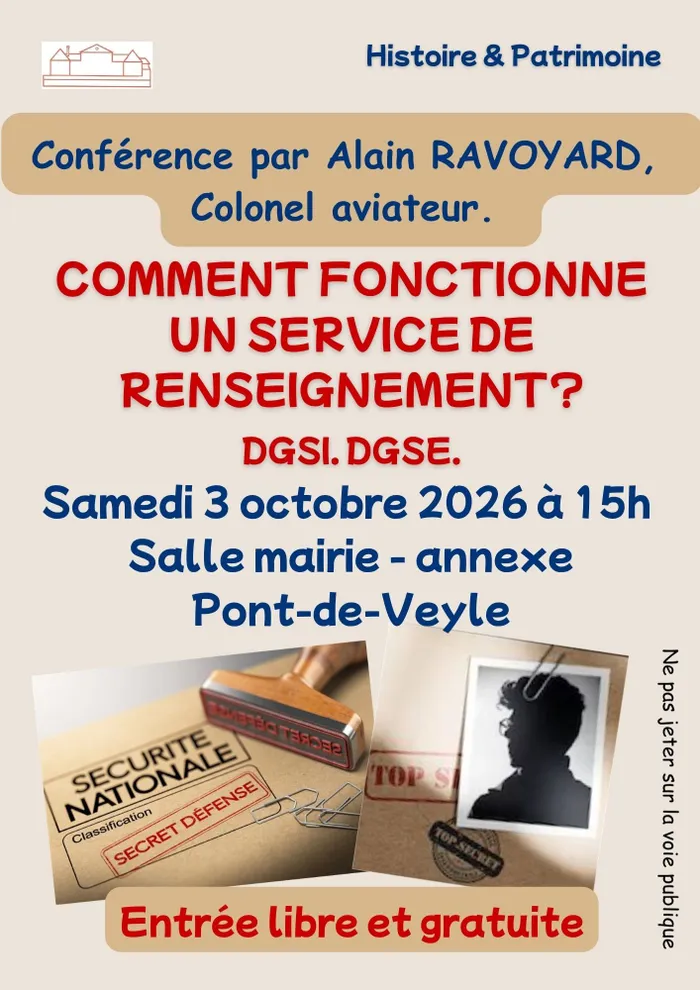 Illustration de l'événement : [CONFÉRENCE] Comment fonctionne un service de renseignement ?