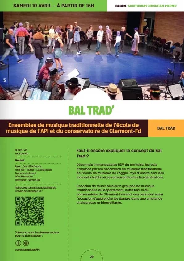 Illustration de l'événement : Bal trad' de l'école de musique de l'API