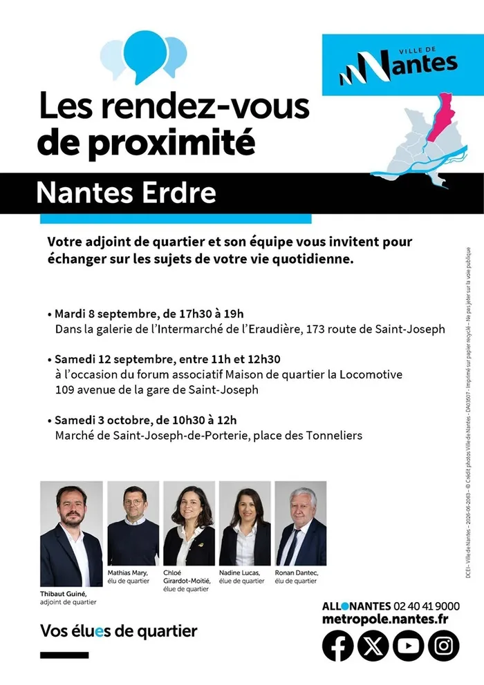 Illustration de l'événement : Les élues et élus à votre rencontre - Quartier Nantes Erdre