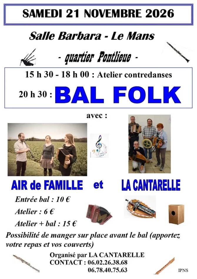 Illustration de l'événement : Bal folk et atelier contredanses
