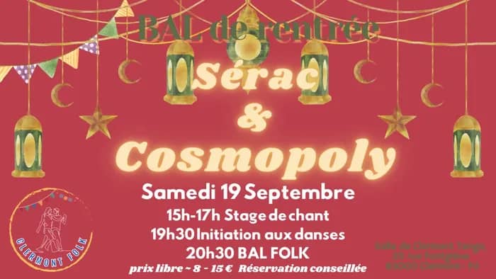 Illustration de l'événement : Bal de rentrée 2026 - Sérac et Cosmopoly - Stage de chant!