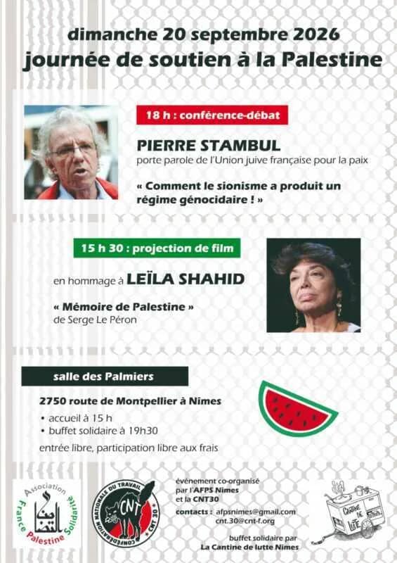 Illustration de l'événement : JOURNÉE DE SOUTIEN À LA PALESTINE