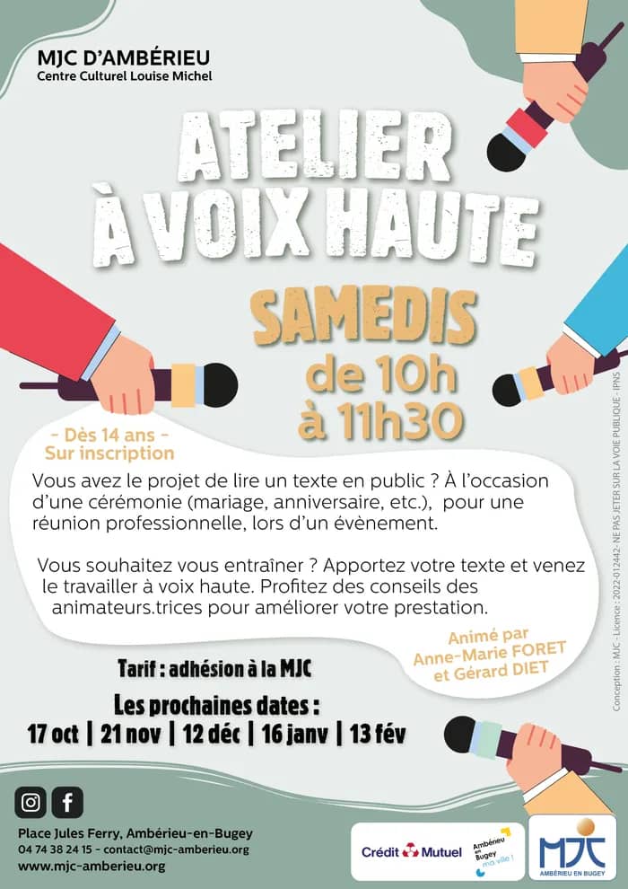 Illustration de l'événement : Atelier « À Voix Haute »