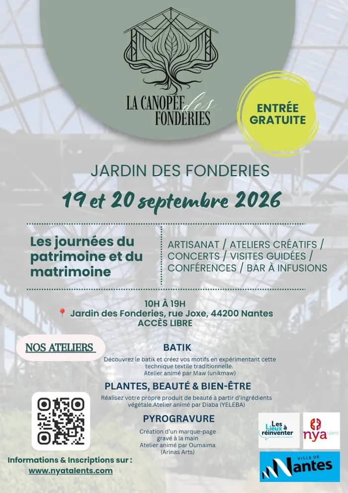 Illustration de l'événement : Les journées du patrimoine et matrimoine au jardin des fonderies