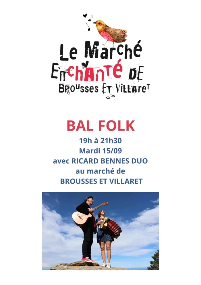 Illustration de l'événement : Bal folk au marché de Brousses et Villaret