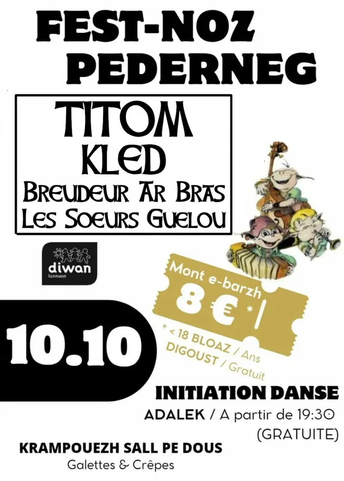 Illustration de l'événement : Fest-noz de Diwan Lannion à Pédernec