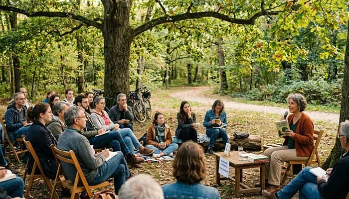 Illustration de l'événement : Rencontre littéraire sous les arbres [ANNULÉ]