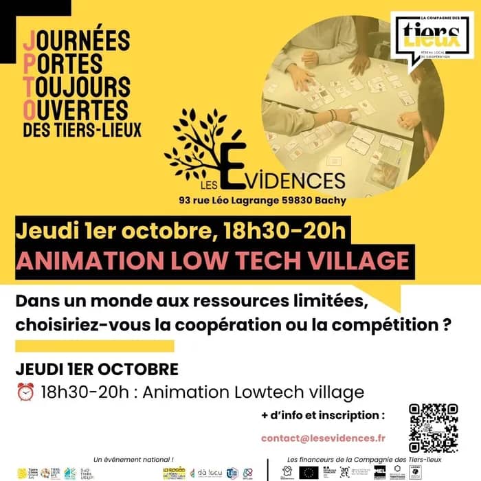 Illustration de l'événement : Journées portes toujours ouvertes - Animation low tech village