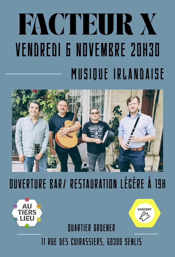 Illustration de l'événement : Concert de musique irlandaise : Facteur X