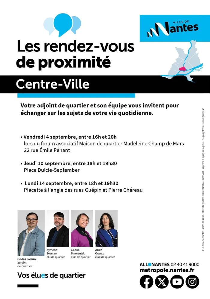 Illustration de l'événement : Les élues et élus à votre rencontre - Quartier Centre-ville