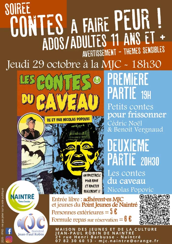 Illustration de l'événement : Soirée "Contes à faire peur" à la MJC !