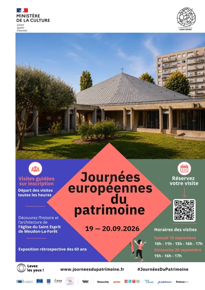 Illustration de l'événement : Journées Européennes du Patrimoine - visite guidée de l'église du Saint-Esprit de Meudon-la-Forêt