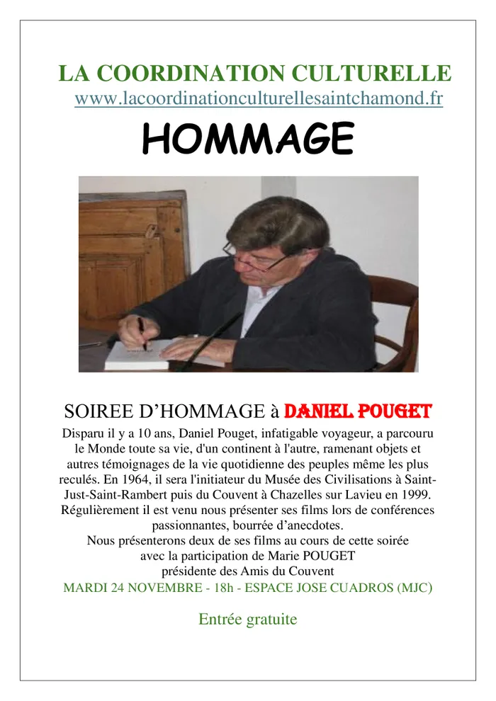 Illustration de l'événement : Soirée d'hommage à Daniel Pouget