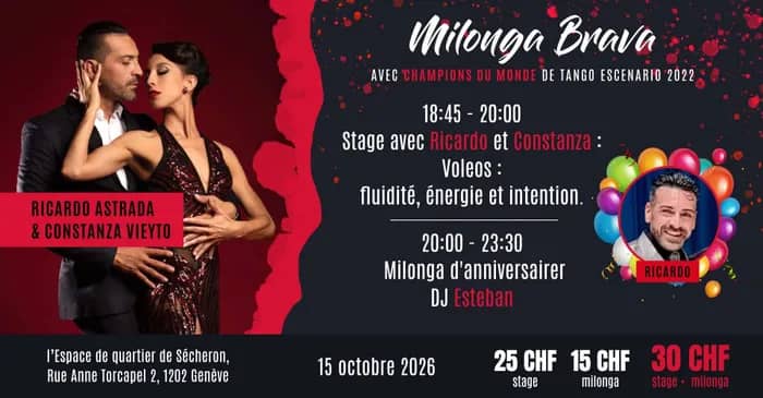Illustration de l'événement : Milonga Brava avec Ricardo Astrada & Constanza Vieyto