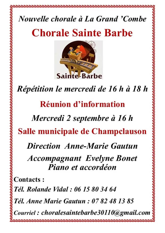 Illustration de l'événement : Chorale Sainte Barbe