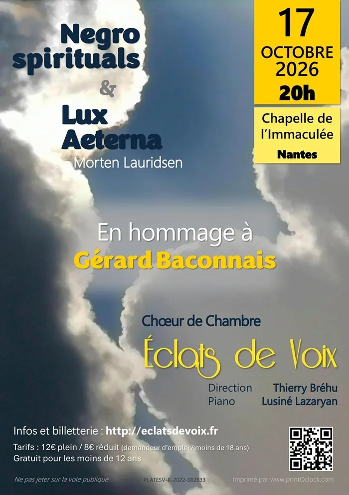 Illustration de l'événement : Concert chœur Eclats de voix – Hommage à Gérard Baconnais