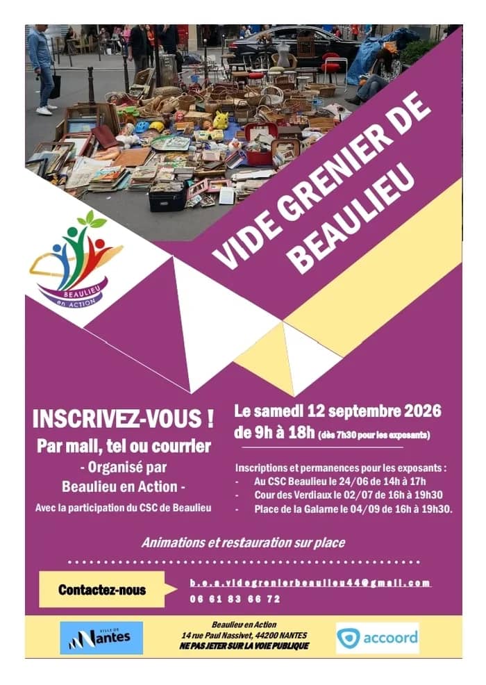 Illustration de l'événement : Vide-grenier de Beaulieu