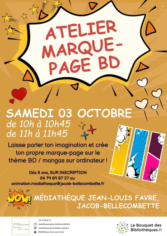 Illustration de l'événement : Atelier marque-page BD